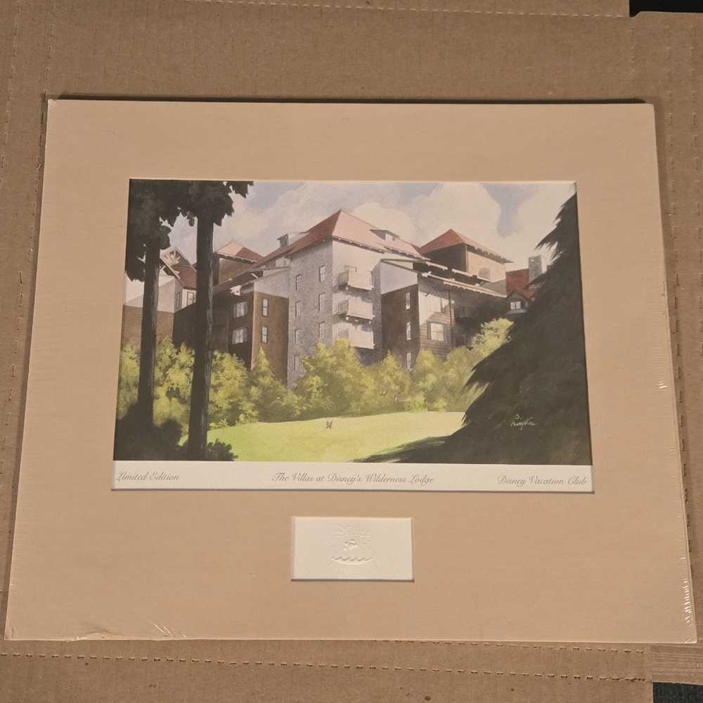 Disney Wilderness Lodge Villas Matted Limited Edition Print